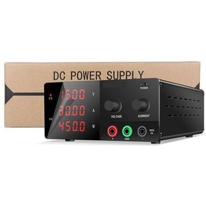 DC voeding 30V 30A hoog vermogen 900W verstelbare DC voeding variabele laboratoriumschakelaar digitale voeding 60V 10A 15V 60A RS232 (kleur: R-SPS1530-232 zwart, maat: 110V)