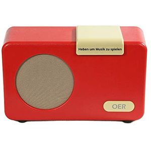 OER Muziekspeler (Rood). Speciaal ontwikkelt voor ouderen met dementie. Zeer eenvoudige bediening zonder lastige technologie. Design als een retro radio. Mooie uitkomst voor een dementie radio.