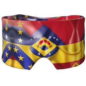 Vlag van Venezuela Print Slaap Oog Oor Masker Zacht en Comfortabel Oogblinder Blinddoek Schaduw voor Mannen Vrouwen