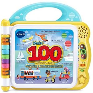 VTech Baby Mijn 100-woordenboek: Voertuigen en vervoermiddelen – Interactief prentenboek met meer dan 100 woorden op 12 bilinguale pagina's (Duits-Engels) – Voor kinderen van 2-5 jaar