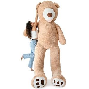 MKS. Reuzen-teddybeer, XXL-knuffelbeer, 100-340 cm, grote pluche beer - originele teddybeer, bruin (340 cm)
