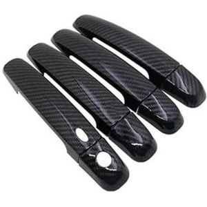 Deurgreephoes Voor Suzuki Voor Swift Voor Maruti Voor DZire 2005 2006 2004~2015 2008 2009 2010 2011 Zwarte Koolstofvezel Auto-accessoires(1 Keyhole 1 Button)