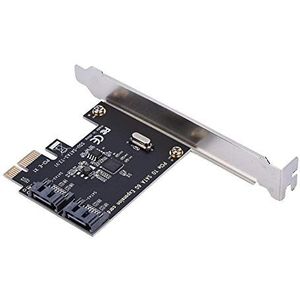 PCI Express SATA 3.0-controllerkaart, 2-poorts PCIe naar SATA III 6 GB/s, SATA III 6 Gbps uitbreidingsadapterkaarten met kleine beugel en 1 cd