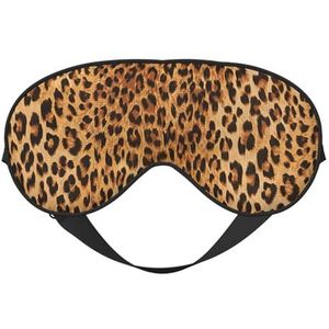Zijde als Luipaardprint Zachte Slaap Oogmasker Comfortabele Blinddoek Verstelbare Oogmasker voor Slaap