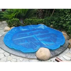 AviiSo Zwembadafdekking UV-bestendige zonnefoliehoes, blauw 20 mil ronde zwembaden warmtevasthoudende deken, past allemaal gemakkelijk op maat te snijden (kleur: blauw, maat: 3,66 m)