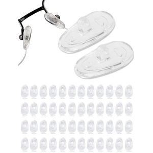 SPORTS WORLD VISION Brillen Neuspads | Premium kwaliteit zachte siliconen A-vormige neuspads voor brillen | 15mm schroefbare brilpads in 25 paar