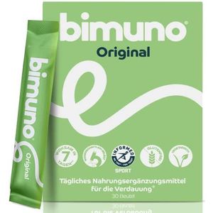 Bimuno Origineel - Dagelijks prebiotisch. Ondersteunt de darmgezondheid van mannen, vrouwen, kinderen en bifidobacterium cultuur. Rijk aan vezels. Niet gearomatiseerd, glutenvrij, halal | 30 zakken
