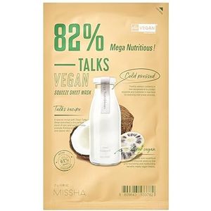MISSHA Talks Vegan Squeeze Sheet Mask Mega Voedzaam Veganistische Doek Maskers voor Rijpe Huid 1 Stuk