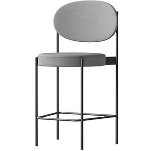 Metalen barkrukken Praktische barstoel Stalen hoge kruk met rugleuning Home Counter Barkrukken Eenvoudige counter-hoge stoelen