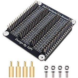 GeeekPi Raspberry Pi 4 Universal GPIO uitbreidingsbord, BCM naamgeving, Pin zeefdruk, koperen stok, schroeven en moeren inbegrepen