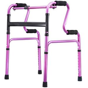 KRXSOBNV, Ouderen, ss Lichtgewicht stalen buis Opklapbaar met vier wielen en gevoerde zitting Draagmand Loophulpmiddel Verlang naar ，Looprek(Purple)