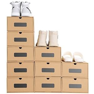POSH Schuhbox Kunststoff Stapelbare, Magnetische Schuhaufbewahrungsbox für Sneaker Transparent (8