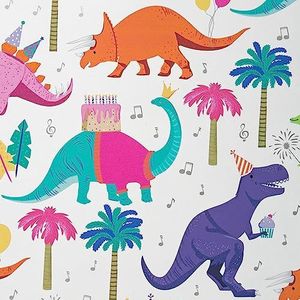 Geschenkpapier Kinder 70cm x 2m Rolle Motive: Dinosaurier Dinos