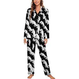 Zwarte Platypus En Bee Pyjama Sets Met Lange Mouwen Voor Vrouwen Klassieke Nachtkleding Nachtkleding Zachte Pjs Lounge Sets