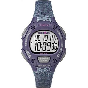 Timex Women's Ironman 30-Lap Digital Quartz Mid-Size Watch, Purple/Gray Texture - TW5M075009J