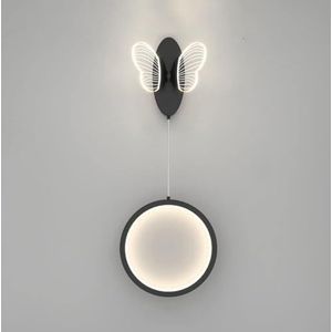TONFON Moderne wandlamp met eenvoudig gangpad, Scandinavisch licht, luxe vlinderwandlamp, Scandinavische ijzeren wandkandelaar for slaapkamer, woonkamer, studeerkamer, eetkamer, hal, trap, hal, restau