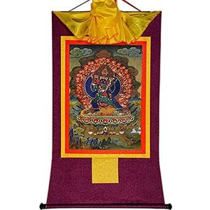 Gandhanra Tibetaanse Thangka kunst,Yamantaka,Vajrabhairava,toornige vorm van Manjushri,Boeddha wandtapijt met rol,voor Zen Meditatie Boeddhistisch altaar