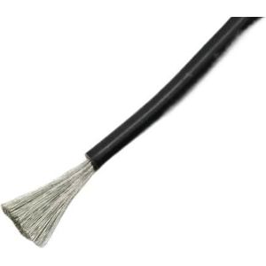 Siliconen kabel Elektrische draad, Siliconen vertinde koperdraad AWG 3-28 30m for lithium-ionbatterijmodelvliegtuigen, temperatuurbestendig(10AWG 5.2mm2)