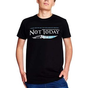Elbenwald Not Today heren T-shirt voor Game of Thrones fans, katoen, zwart