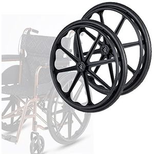 Rolstoelwielen 24 x 1 3/8 reserve-achterwielen, solide zwenkwiel, rolstoel achterwielaccessoires voor transportrolstoel/rollator, 24 inch/2 stuks