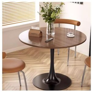 Ronde Eettafel 50/60/70/80/90cm Mdf Top Kleine Keuken Moderne Eetkamer Meubels Groot Voor 4-6 Personen Vrijetijdstafel Woonkamertafel(Size:60cm)