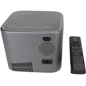 Telefoonprojector, 180ANSI Miniprojector 30 Tot 120 Inch Projectie 1080P 4K HiFi-luidspreker 2.4G/5G WiFi voor op Reis (EU-stekker)
