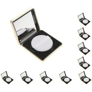 10 Set van Vierkante Lege Luxe Draagbare Luchtkussen Puff Box BB Cream Container Case Zwart