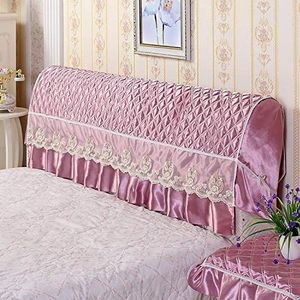 Kanten Hoofdbordhoes, Stretchbedhoes, Luxe Europese Hoofdbordbeschermers, voor Tweepersoons en Kingsize Bed(Purple,220cm/87in)