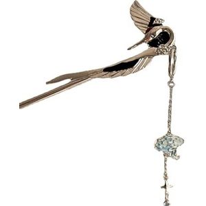 YTDJJWLS Hanfu Haaraccessoires voor dames, met kwast, zwart