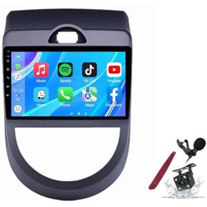 Android 14 Autoradio Sat Navi voor K-IA Soul (2010-2013) 9 Inch Touchscreen Multimedia Speler met Draadloze Carplay GPS Navigatie FM RDS Bluetooth 5G-WiFi SWC DSP,M100s