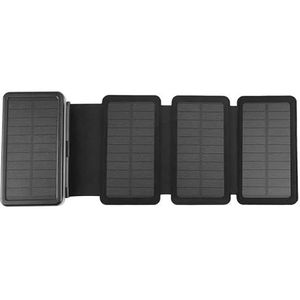 Zonnelader, draagbaar zonnepaneel for kamperen, draadloze oplader for mobiele telefoons (Color : Black 3 solar panel)