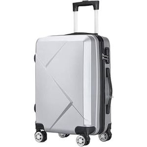 Zakelijke Reisbagage Handbagage Hardcase-koffer Met Spinnerwielen Lichtgewicht Hardshell-koffer Draagbare Koffers (Color : Sliver, Size : 24in)