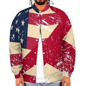 Retro USA En Alabama State Flag Grappige Mannen Baseball Jacket Gedrukt Jas Zachte Sweatshirt Voor Lente Herfst