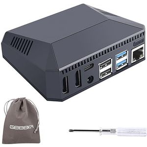 GeeekPi Argon One Raspberry Pi 4 Aluminium Case met Koelventilator, Aluminium Heatsink,Power Button,Ondersteunt Retro Gaming, Films, en Muziek