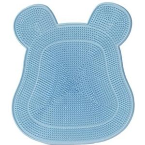 Siliconen voetenscrubber voor onder de douche, Siliconen douchevoet- en rugmat met antislip zuignappen, veelkleurig(Blue)