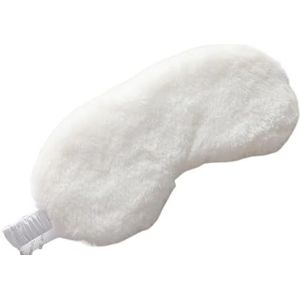 Lichtgewicht comfortabel slaapmasker, super zacht, verstelbaar konijn pluche oogmaskers voor slapen, werk, dutjes voor mannen en vrouwen (wit)