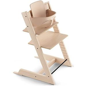 Stokke Tripp Trapp Kinderstoel met babyset naturel van beukenhout verstelbare aanpasbare stoel voor peuters kinderen en volwassenen