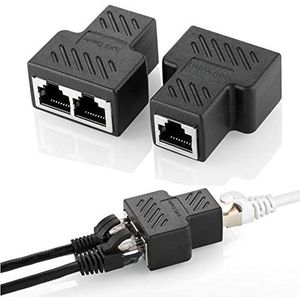 RJ45 Adapter Splitter Distributeur 8P8C Ethernet LAN netwerkkabel kabel CAT5 CAT6