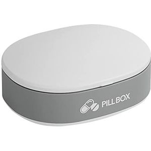 Abbto Reis-pillendoosje - vochtbestendig, lichtdicht pillendoosje met 6 vakken, kleine opbergdoos voor snoep, schroef, eenvoudig te dragen pillendoosje
