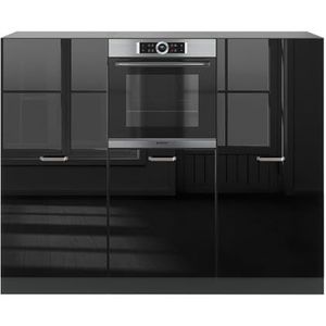 Vicco Kitchenette R-Line Solid antraciet zwart 180 cm moderne keukenkasten keukenmeubel