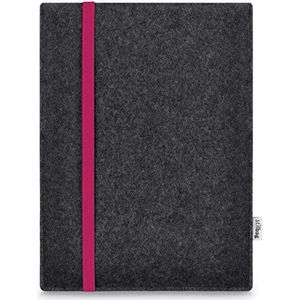 Stilbag Tablet vilten tas Leon voor Samsung Galaxy Tab S8 Ultra | Etui Case van Merino wolvilt | Kleur: roze-antraciet | Beschermhoes Made in Germany