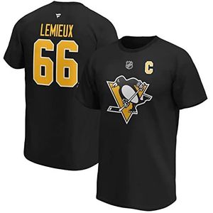 Fanatics - NHL Pittsburgh Penguins Iconic Name & Number Lemieux Graphic T-Shirt - Zwart Kleur, zwart, L