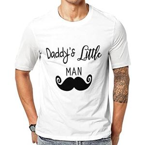 Daddy's Little Man Beard Heren Korte Mouw Grafisch T-shirt Ronde hals Print Casual Tee Tops 4XL