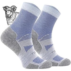 TODO BP Merino Wandelsokken voor heren, dames en kinderen, trekkingsokken van merinowol, ademend, anti-blaren, geproduceerd in de EU, 35-38 EU