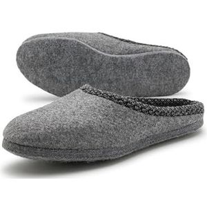 Pantoffelmann viltsloffen met bies | Maten 36–51 | Ademend en comfortabel huispantoffels met dikke zool | Voor dames en heren