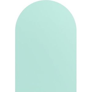 DEQORI Wandbehang, rond, zelfklevend, 100 x 150 cm, pastelkleuren, munt, textielcanvas, verwijderbaar, decoratief en vormvast, voor woonkamer, kantoor, hal of kinderkamer