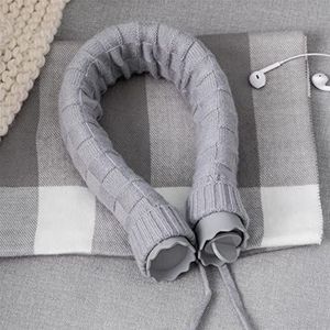 DieffematicRSD Warmwaterkruik Vorm Warmwaterzak Siliconen Fles Hals Handwarmer Kachel Gebreide Cover Water Opbergzakken Warm Houden Smart (Color : Gray)