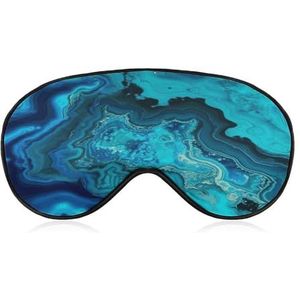 Helder Aqua Blauw Turkoois Slaapmasker Zacht en Comfortabel Nachtslaapmasker Gezicht-Hugging Gewatteerde Oogdekking met Verstelbare Band voor Diepe Rust Reizen Shift Work