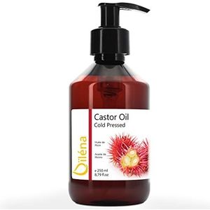 Ricinusolie Pure 100% natuurlijke vochtinbrengende crème Baardolie, haaruitval, nagels, wimpergroei, gezicht en lichaam - Cleopatra's Beauty Oil Cold Pressed 250 ml