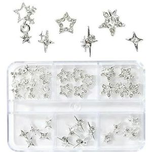 30 stuks nagelstrass steentjes gemengde stijl nagelbedels sieraden rood roze blauw wit kristal glas edelstenen nagelkunst decoraties accessoire-YRStar.S